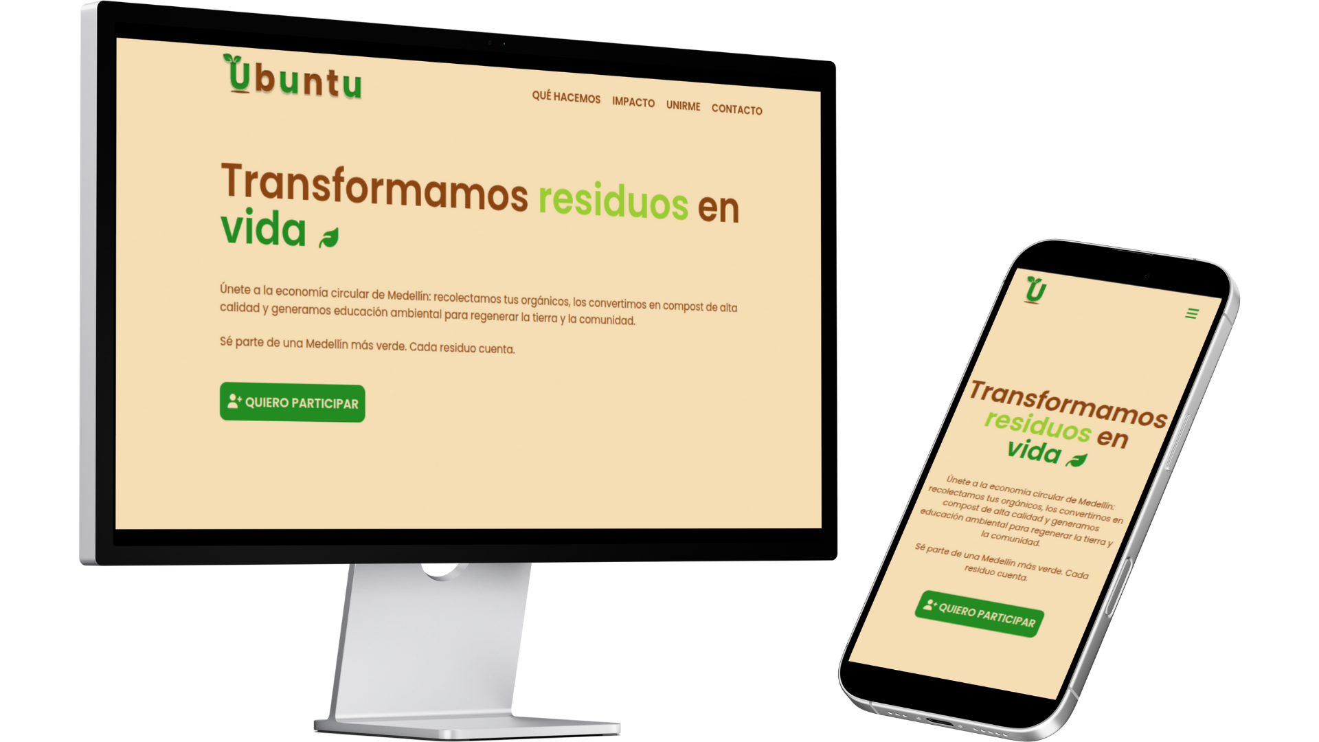Landing page de Ubuntu — caso